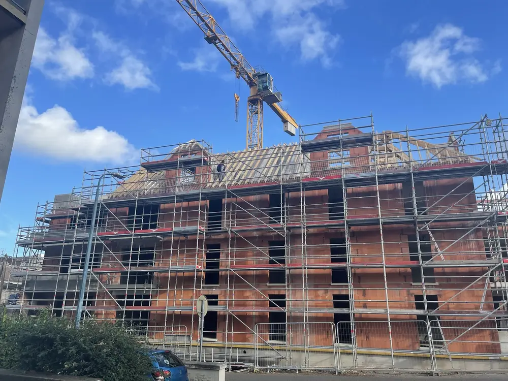 Travaux de construction de L’Orangerie à Caen